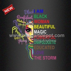 I am Black Woman Printable Vinyl Transfers for Clothing