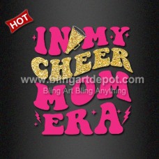 Hot Sale Heat Transfer Vinyl In My Cheer Mom ERA Glitter Transfers for Shirts