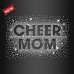 Bling Cheer Mom Rhinestone Iron ons for T Shirt