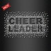 CHEERLEADER Iron ons Rhinestone Transfer for Sports Bra