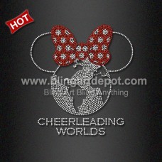 Cheerleading Worlds Rhinestone Motif for Sports Team Shirts Factory Sale