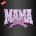 MAMA Bow Chenille & Sequin Iron On Patches