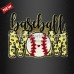 Baseball MOM Chenille Glitter Iron On Patch