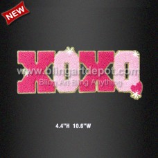 XOXO Chenille Glitter Iron On Patch