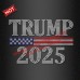 Bling Trump 2025 Rhinestone Heat Transfers for T Shirts