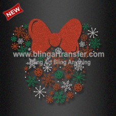 Christmas Snowflakes Rhinestone Heat Transfer Applique Wholesale