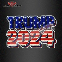 Chenille Patch TRUMP 2024 Embroidery Badge Heat Transfer