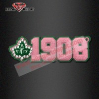 Chenille Number 1908 Patch Heat Transfer