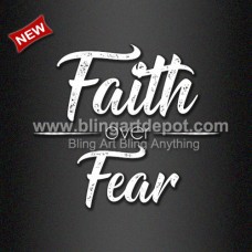 Custom Design Faith Over Fear Printable Vinyl Transfer for Tee