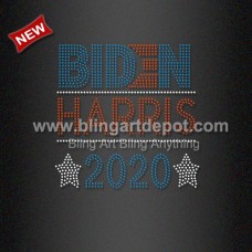 BIDEN HARRIS 2020 Rhinestone Transfer Iron on for Garments