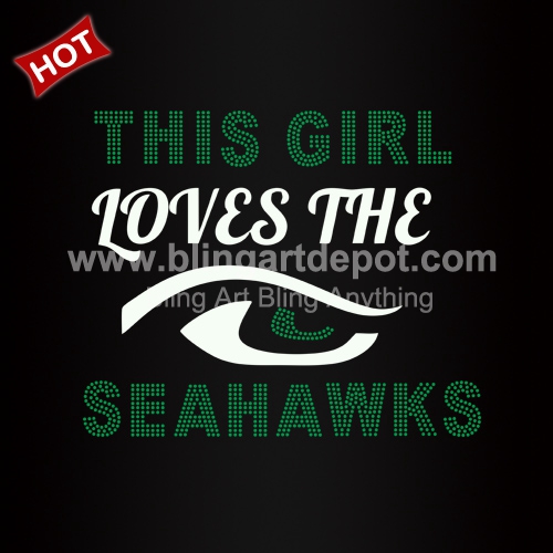 This Girl Loves Football Team Rhinestone Transfer – The Crafty Shed