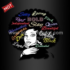 Natural Hair Afro Girl Iron On Transfers Printing Vinyl Design