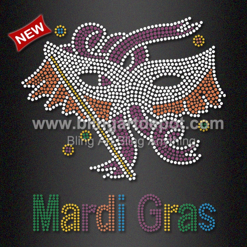 mardi gras rhinestone shirt